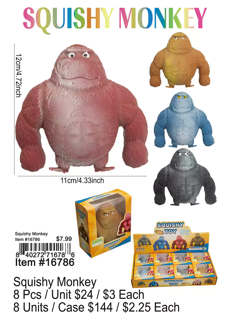 Squishy Monkey Toys